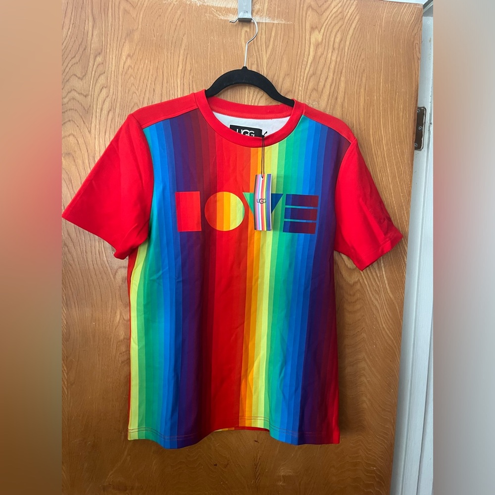 Ugg U Pride logo love crew neck short sleeve tee XS - Picture 2 of 11